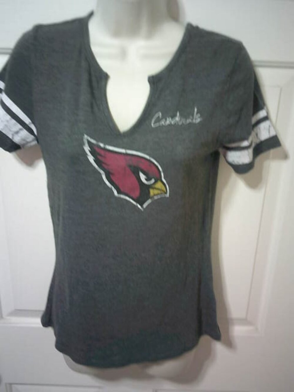 LADIES SIZE M JRS. ARIZONA CARDINALS MAJESTIC FAN FASHION SS FOOTBALL T-SHIRT 🏈